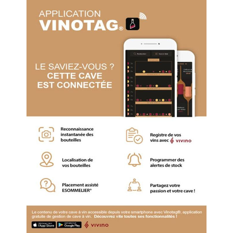 Cave à Vin CTPNE120E La Sommelière : Stockage Traditionnel pour 116 Bouteilles